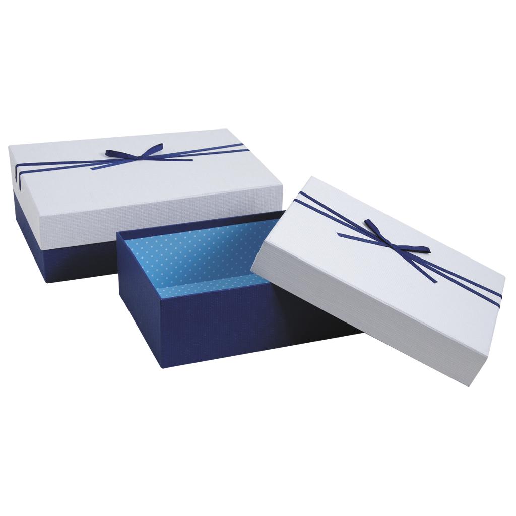 Boites Cadeaux En Carton Bleues Et Blanches Vbt288s Vannerie Pack